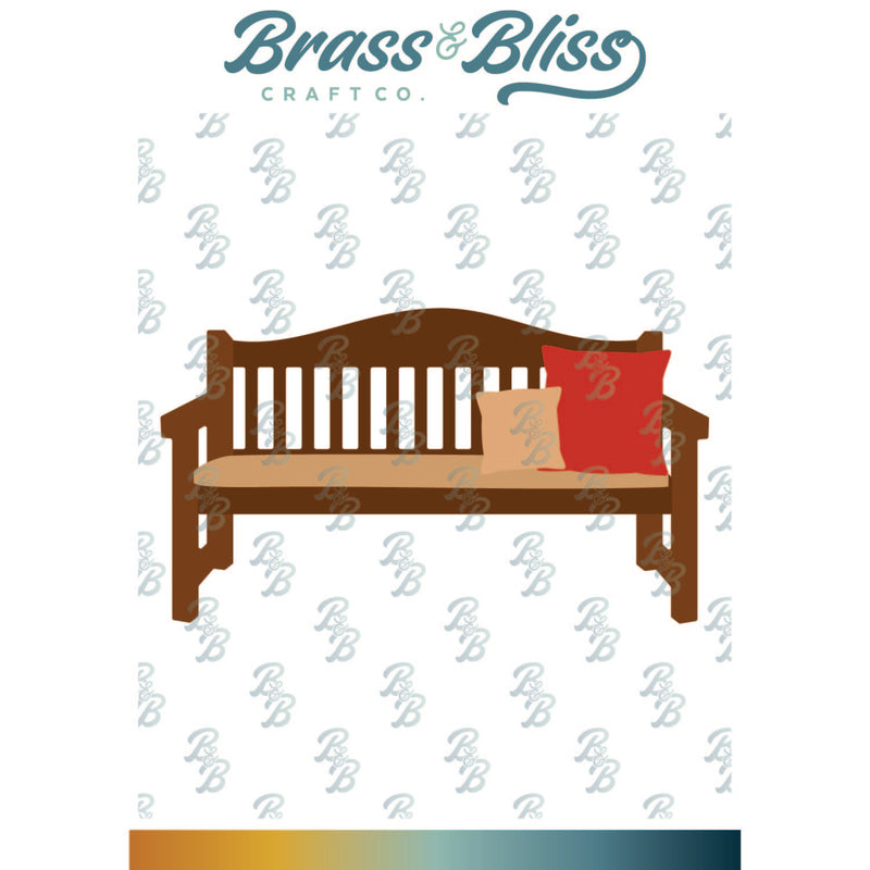 5615-05D Patio Bench with Pillows Die