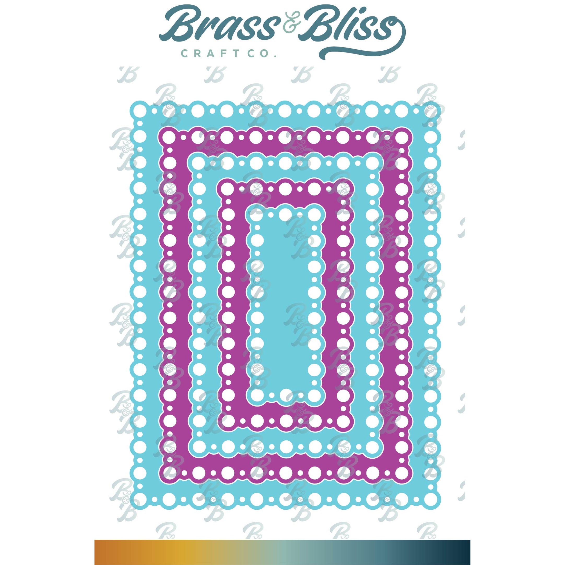 Nested Rectangle Visualization 5624D Nested Rectangle with Small/Large Holes — Brass & Bliss Craft Co.