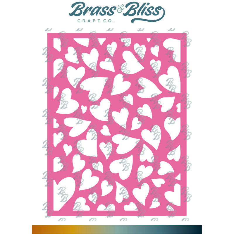 RN 5702D Heart Background Die