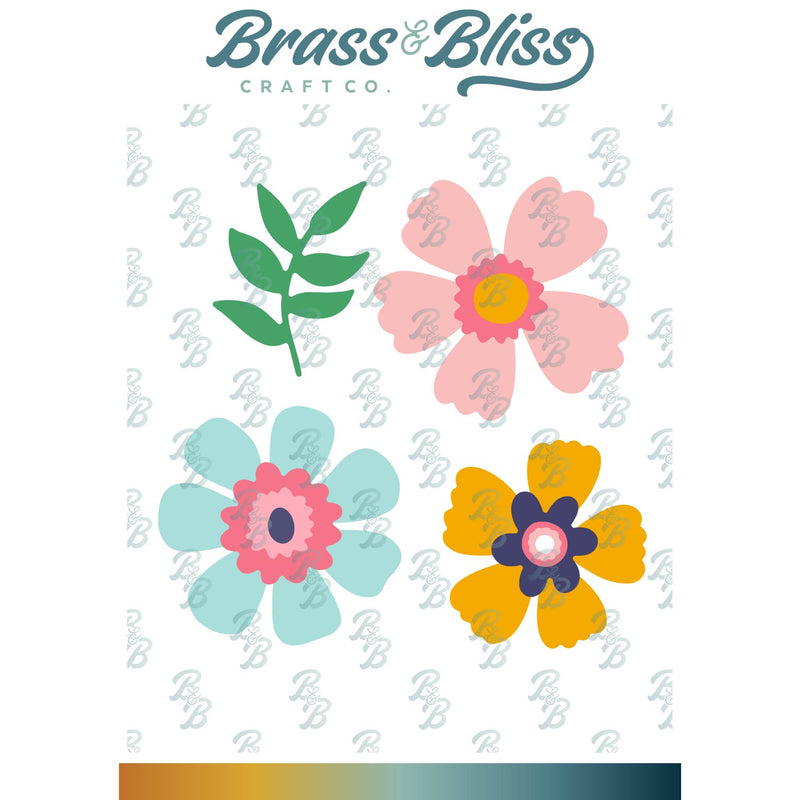 5709-02D Spring Flowers Die