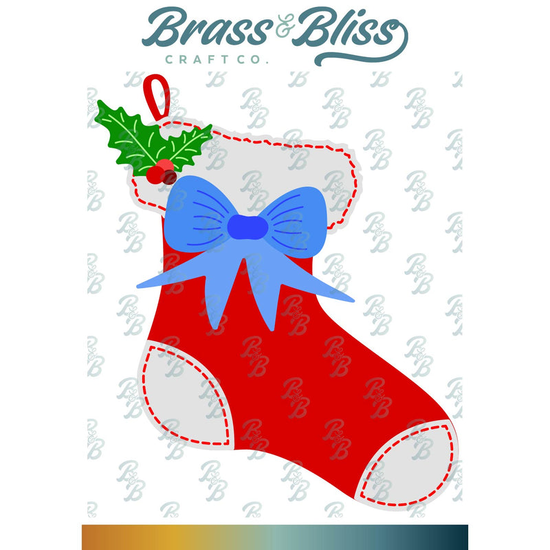 5721D Large Stocking with Bow Die