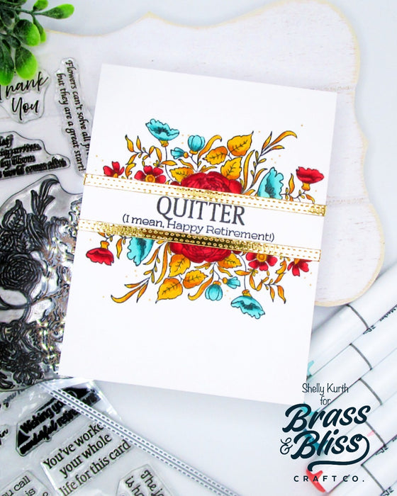 37047 Happy Retirement - 4x8 Stamp Set