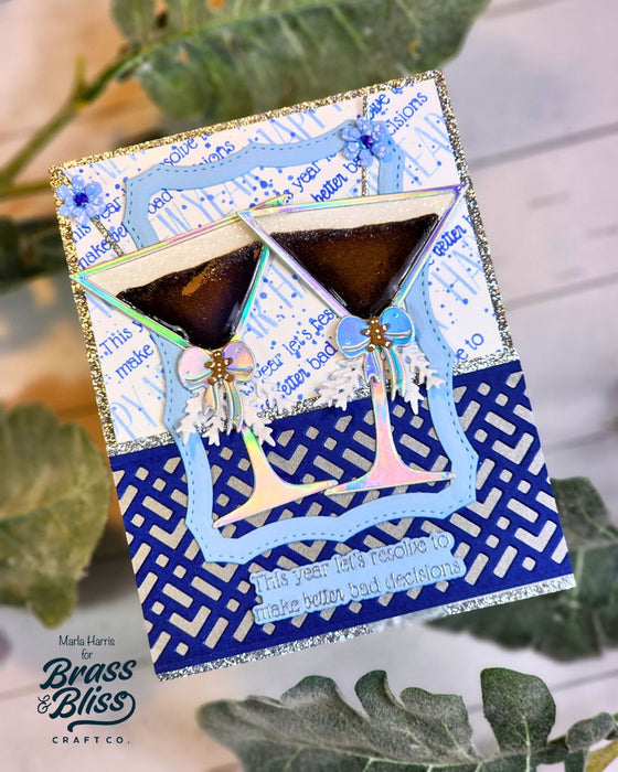 5843D Martini Glass and Shaker Die