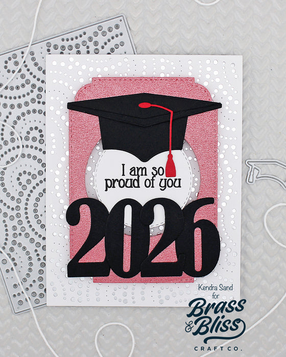 5848-02D Graduation Cap and Diploma Die