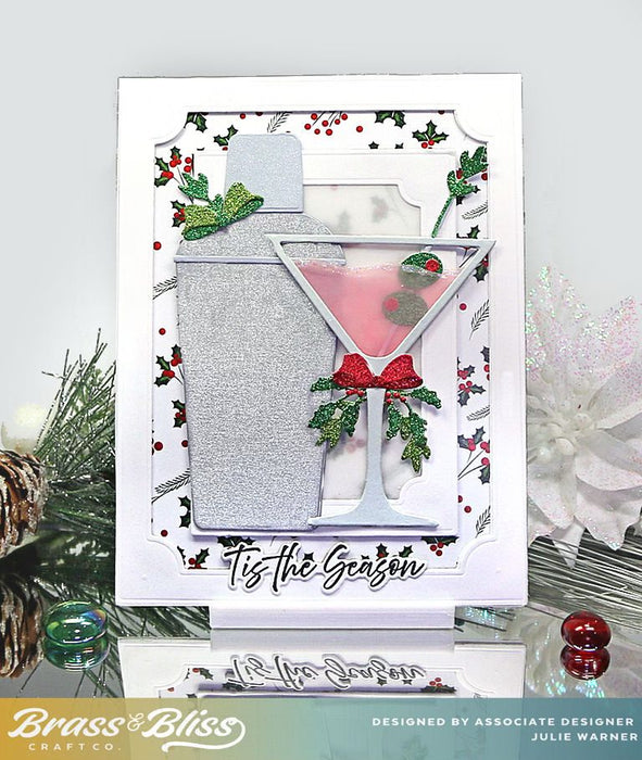 5843D Martini Glass and Shaker Die