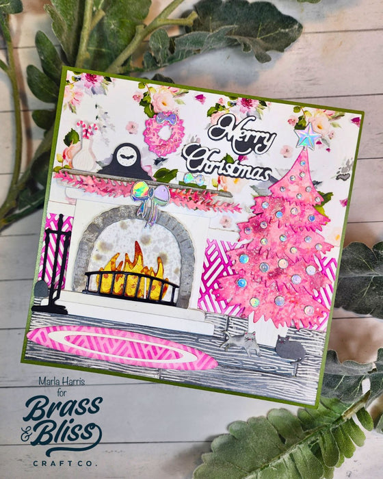 5844-01D Cozy Fireplace Die