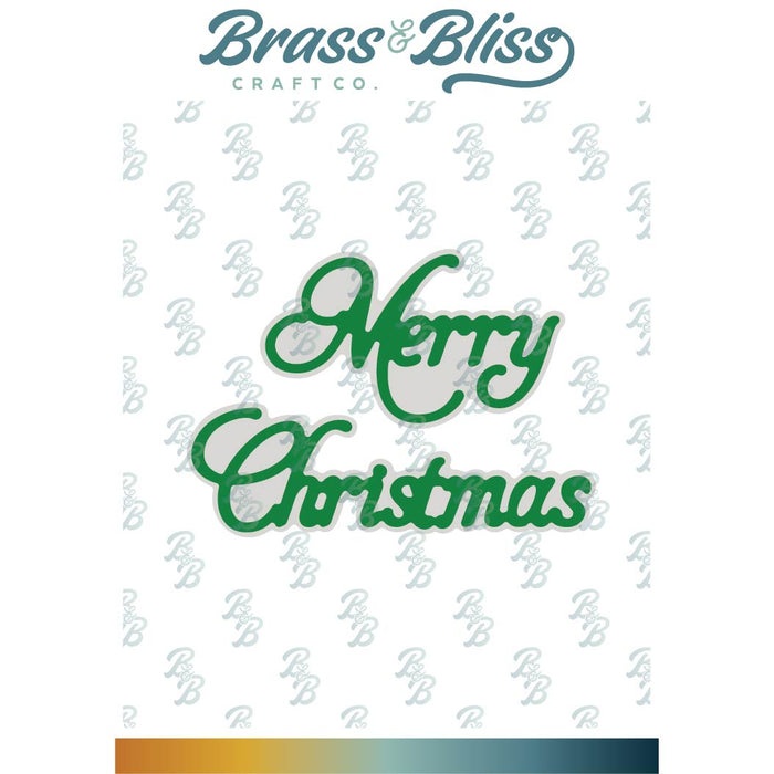 5826-01D Merry Christmas Script Die