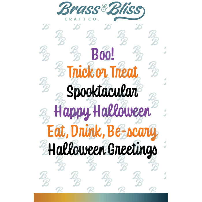 5842-02D Halloween Greeting Dies