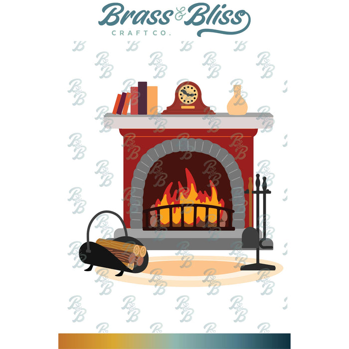 5844-01D Cozy Fireplace Die