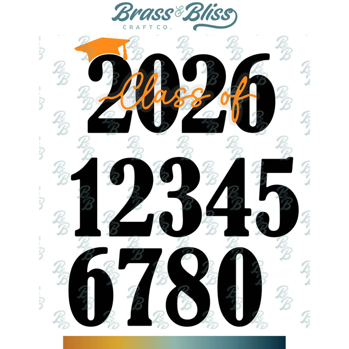 5848-01D Class of w/ Numbers Die