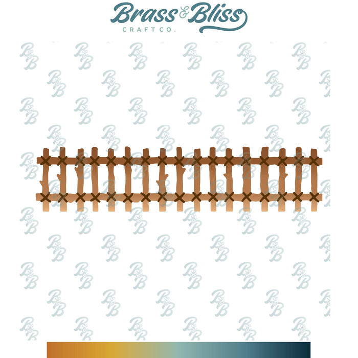 5849-03D Rustic Fence Die