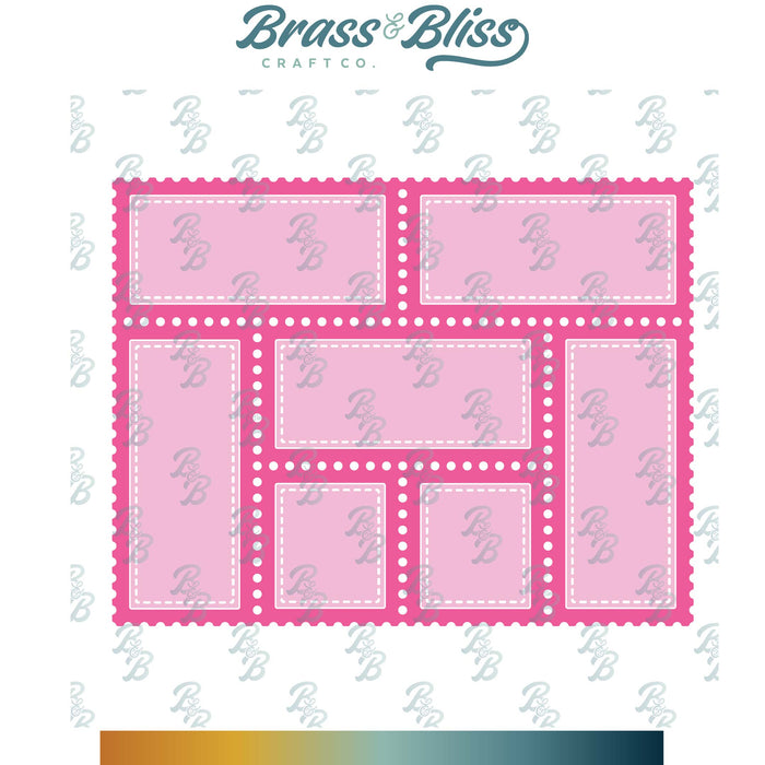 5851D Postage Stamp Cover Die