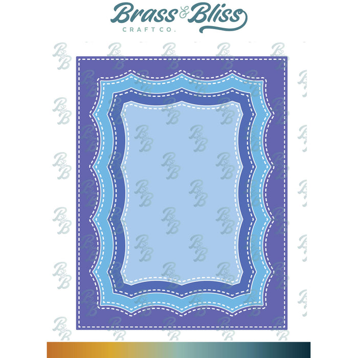 5852-01D Framed Scallop w/ Stitch Die