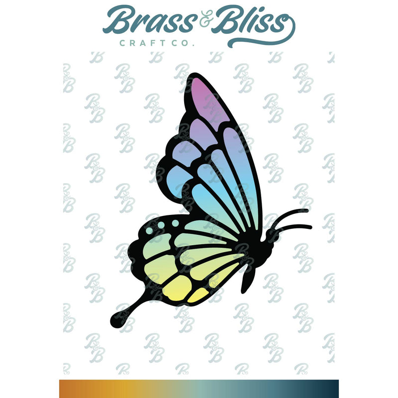 5907-01D Sideview Monarch Butterfly Die