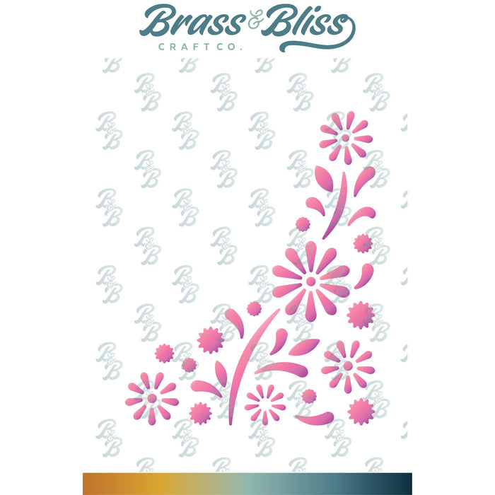 5907-03D Floral Corner Inlay Die