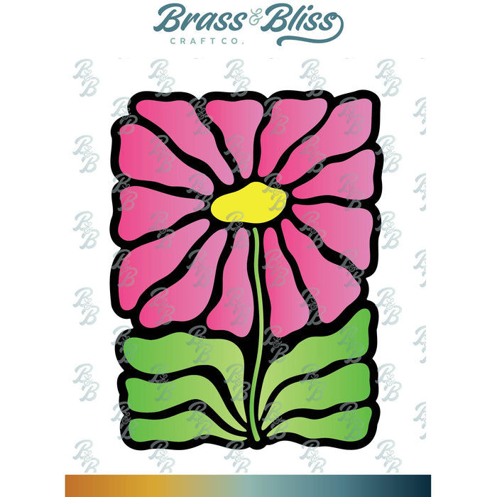 5907-04D Spring Flower w/ Outline Die