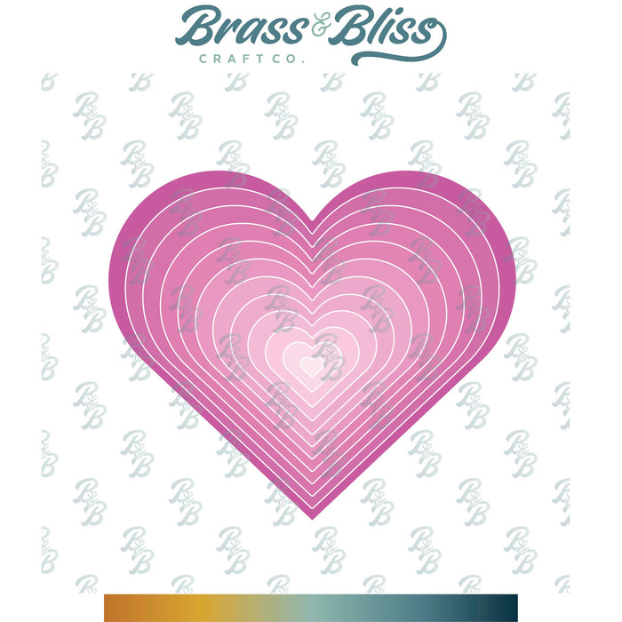 5925D Nested Hearts Die
