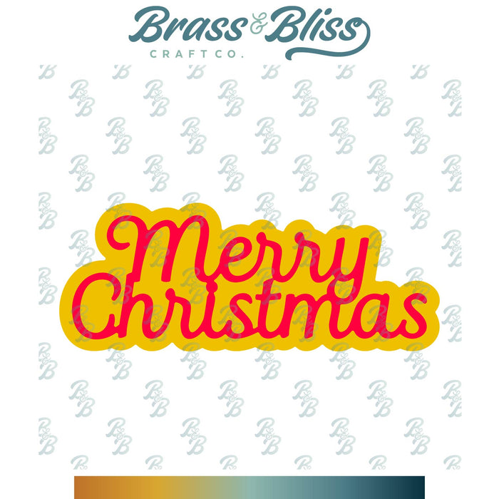5934D Stacked Merry Christmas Die