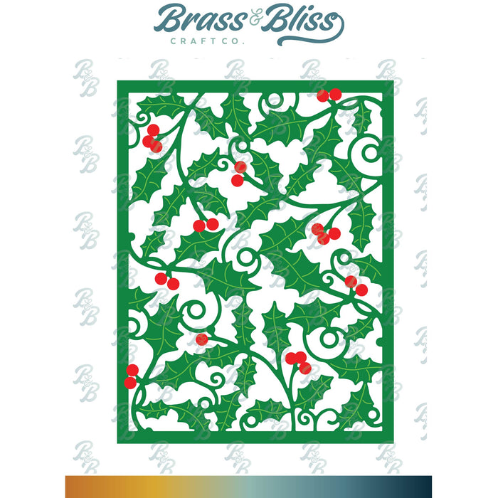 5935-02D Holly and Berries Layer Die