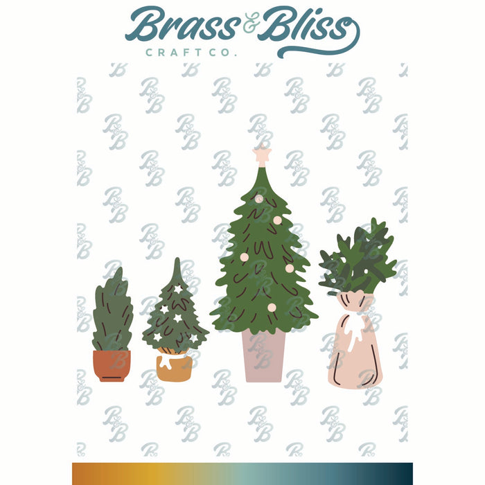 5936-06D Winter Trees and Greenery Die