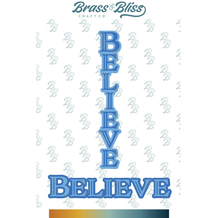 5938-03D Believe Vertical & Horizontal Die