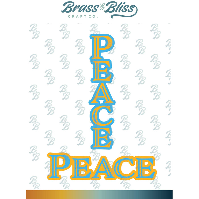 5938-04D Peace Vertical & Horizontal Dies