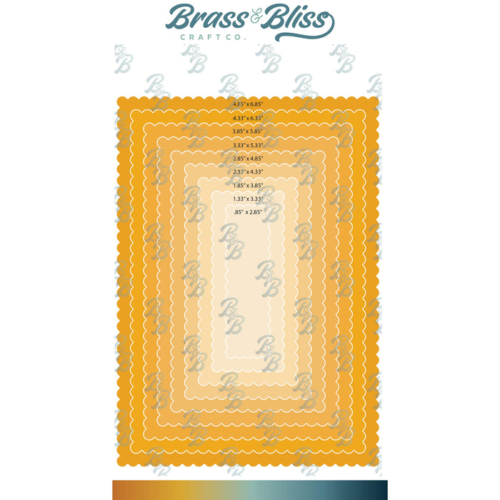 5941-02D 5x7 Nested Scallop Rectangle Dies
