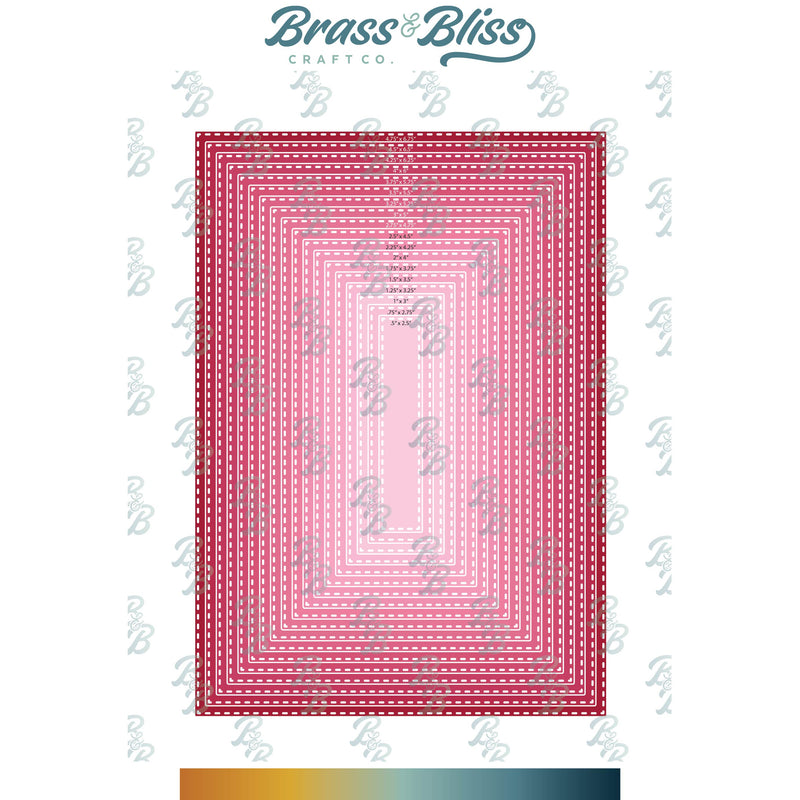 5941-03D 5x7 Nested Classic Stitch Rectangle Dies