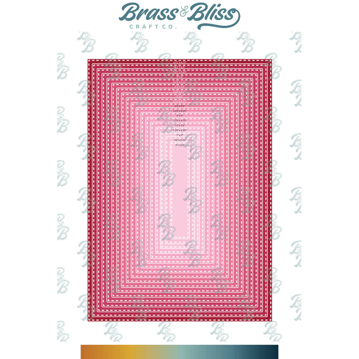 5941-03D 5x7 Nested Classic Stitch Rectangle Dies