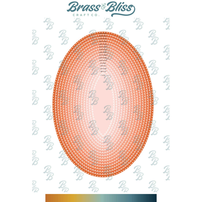 5941-05D 5x7 Nested Classic Stitch Oval Dies