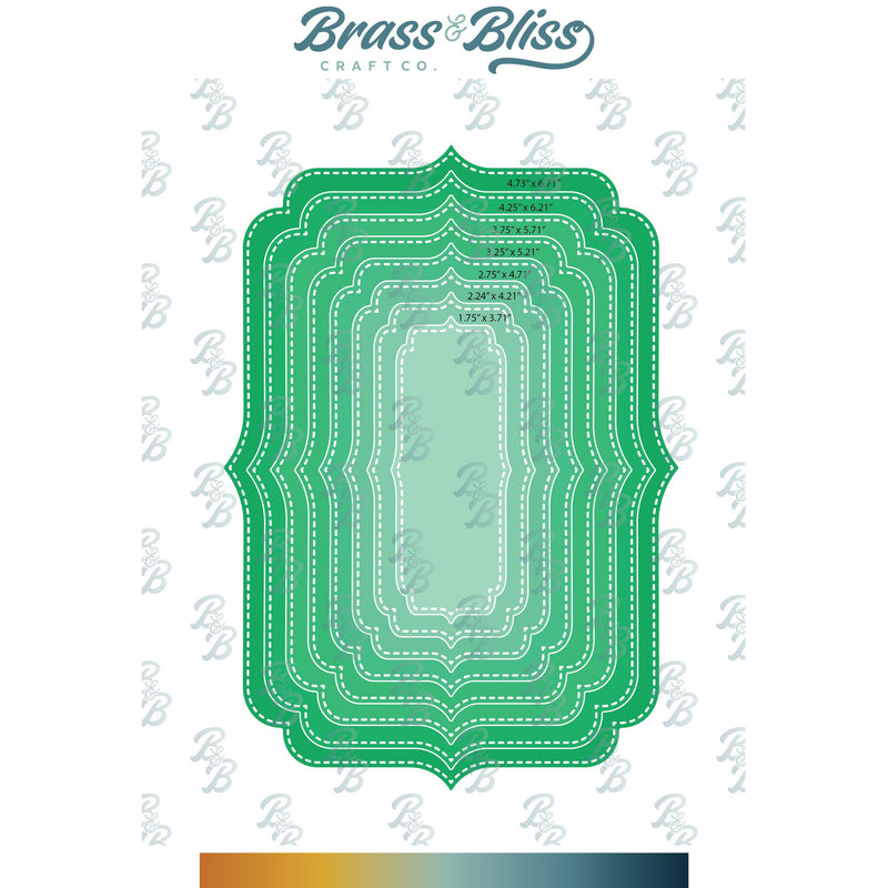 5941-06D 5x7 Nested Marquee Dies