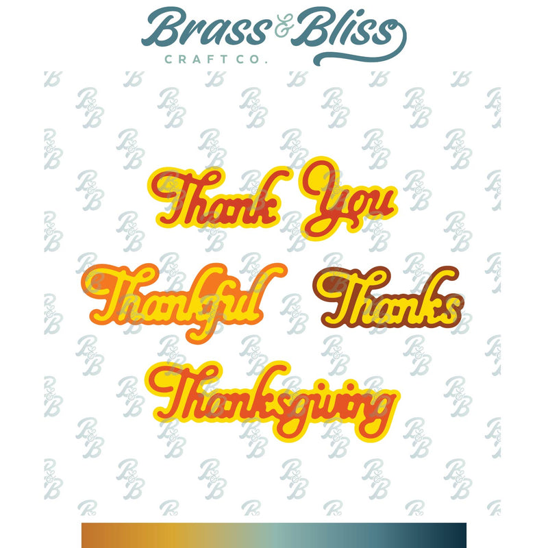 5943-03D Thanks Script w/ Shadow Dies