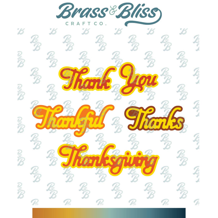 5943-03D Thanks Script w/ Shadow Dies