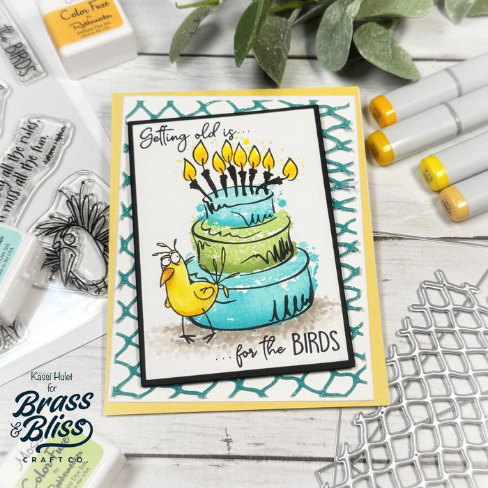 35042 Watercolor Birthday Cake - 4x6 Stamp Set