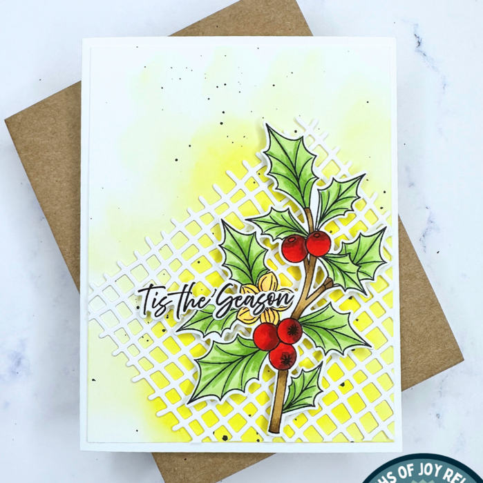 37033 Holly & Cheer - 4x6 Stamp set