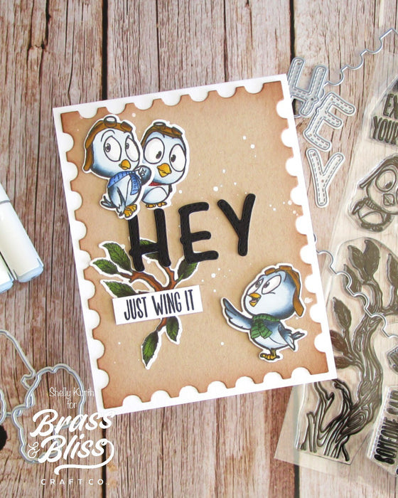 38015 Sky-High Birthday Birds - 4x8 Stamp Set