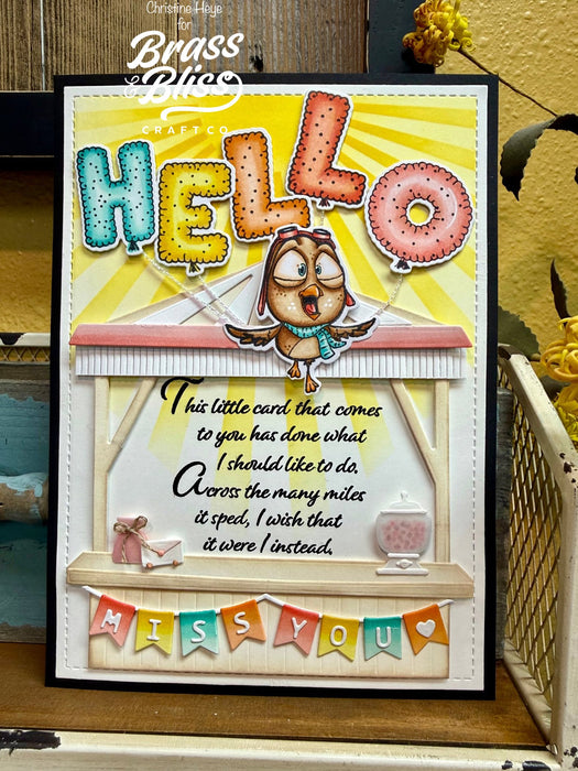 38015 Sky-High Birthday Birds - 4x8 Stamp Set