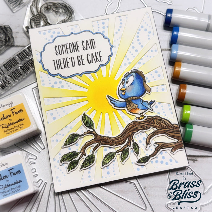 38015 Sky-High Birthday Birds - 4x8 Stamp Set