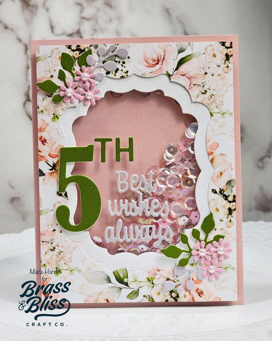 5842-03D Birthday Wishes Sayings Die