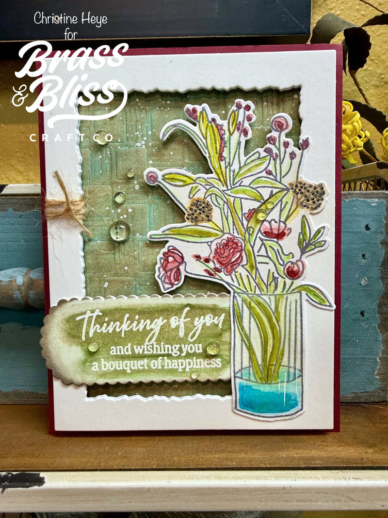 38010 Vase of Blooms - 4x6 stamp set