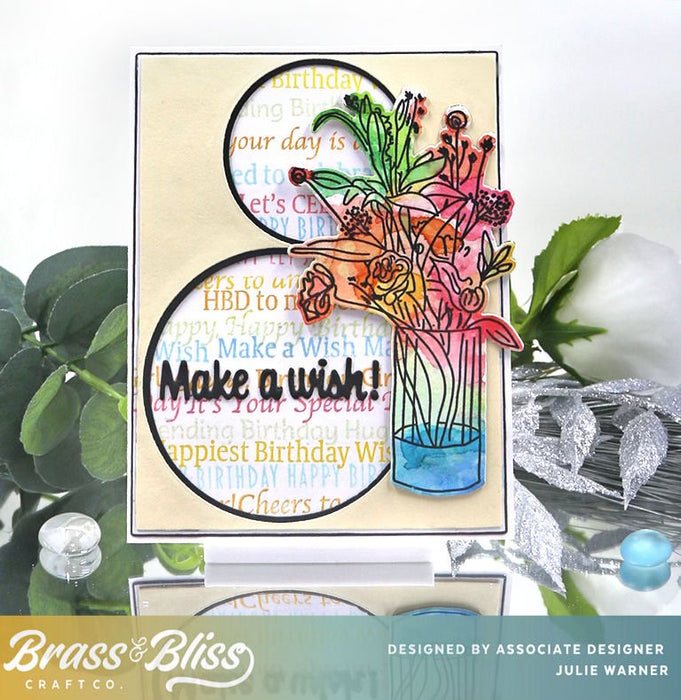 5842-03D Birthday Wishes Sayings Die