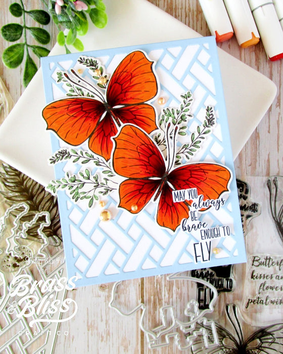 38003 Fluttery Wishes - 4x6 Clear Stamp Set
