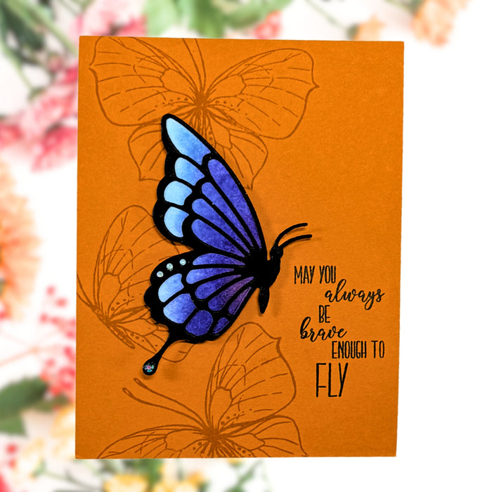 38003 Fluttery Wishes - 4x6 Clear Stamp Set
