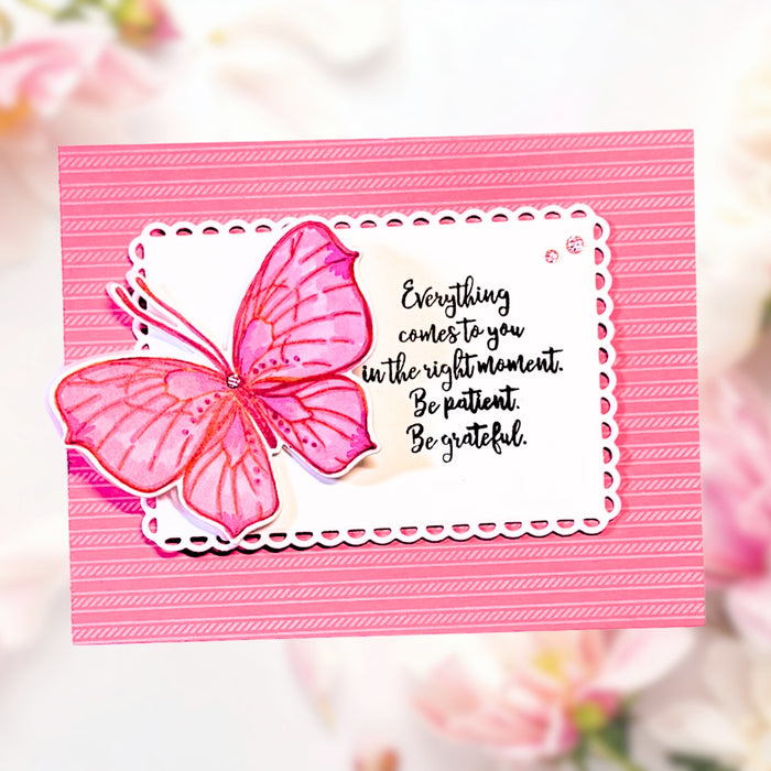 38003 Fluttery Wishes - 4x6 Clear Stamp Set
