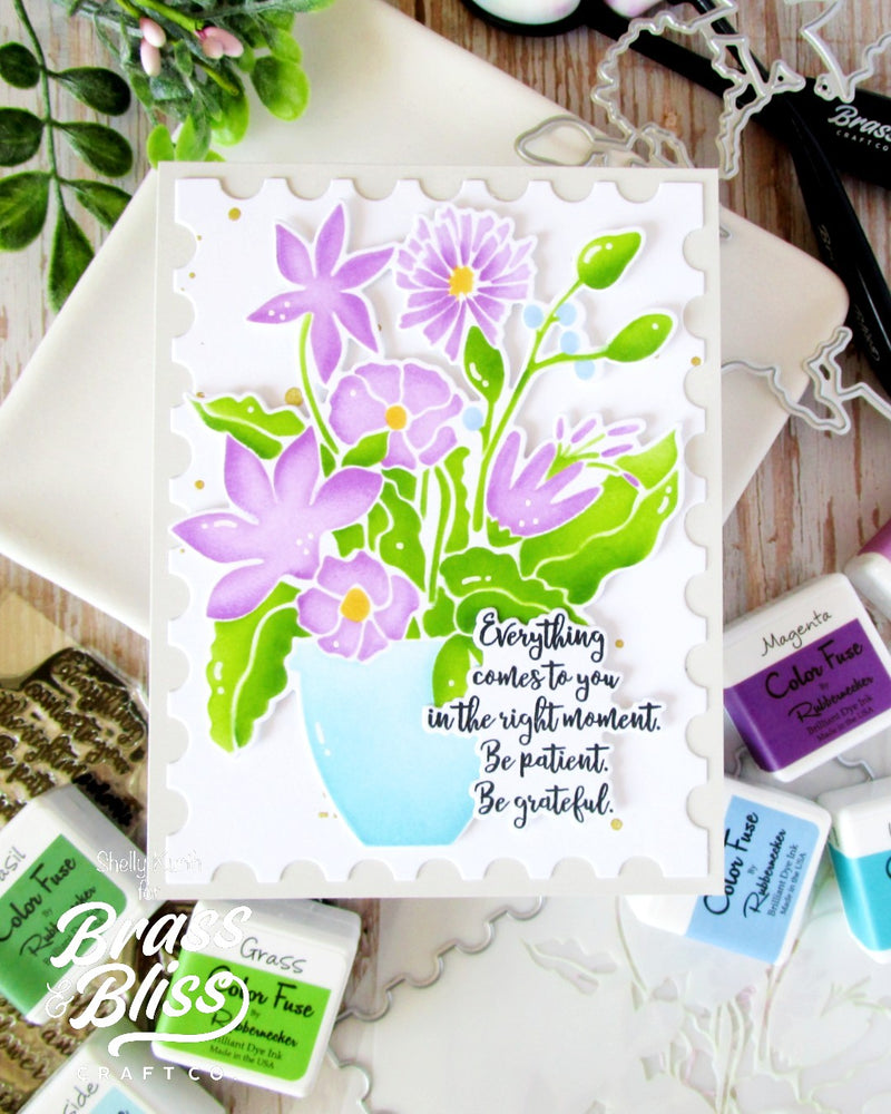 4503 Freshly Picked Florals 3 Part 6x6 Stencil