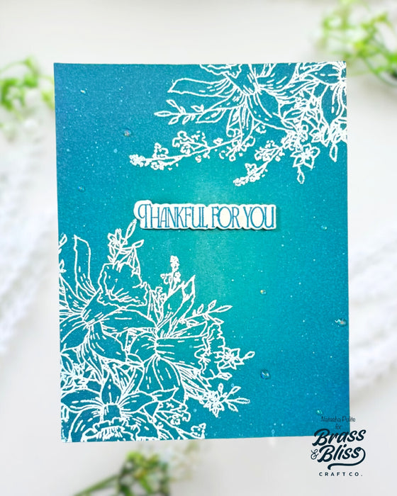 38014 Gilded Lilies in Bloom - 4x8 Clear Stamp Set