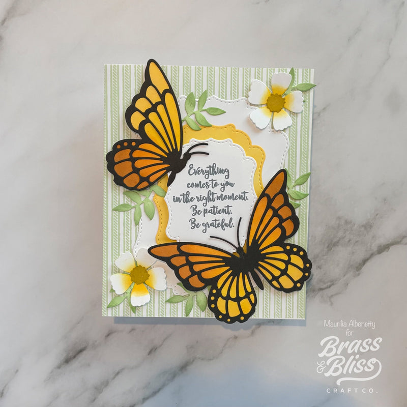 5907-01D Sideview Monarch Butterfly Die