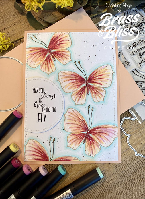 38003 Fluttery Wishes - 4x6 Clear Stamp Set