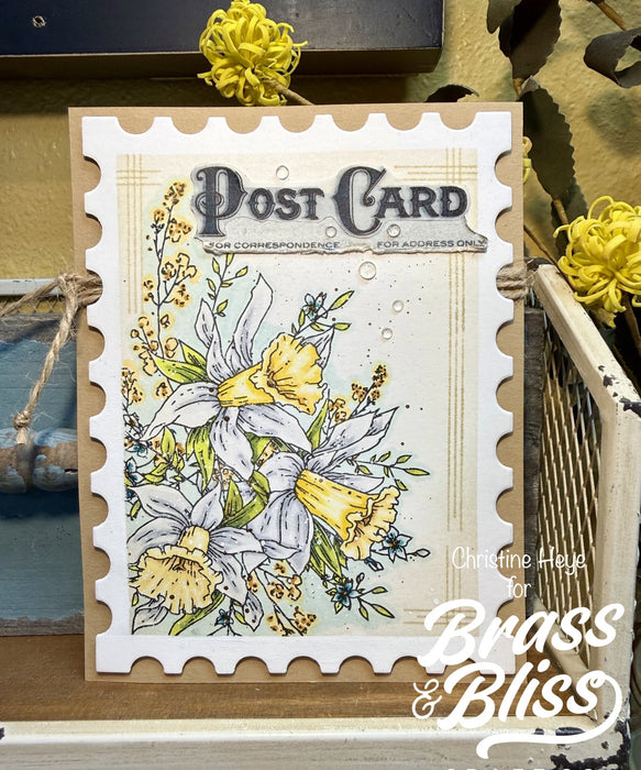 38014 Gilded Lilies in Bloom - 4x8 Clear Stamp Set
