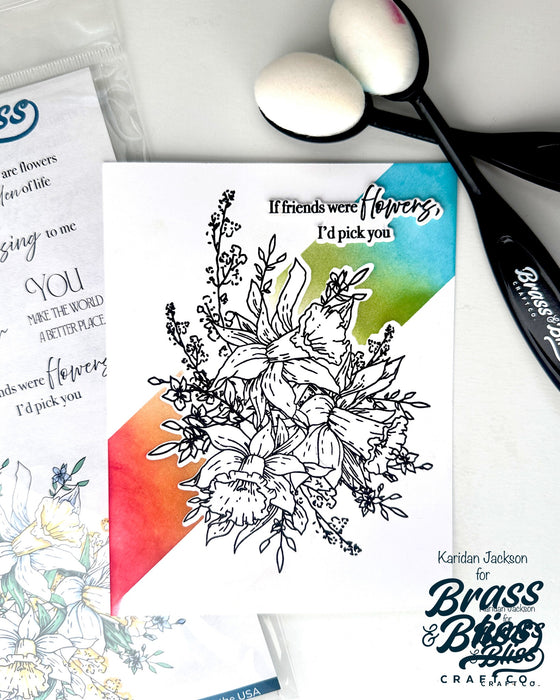 38014 Gilded Lilies in Bloom - 4x8 Clear Stamp Set